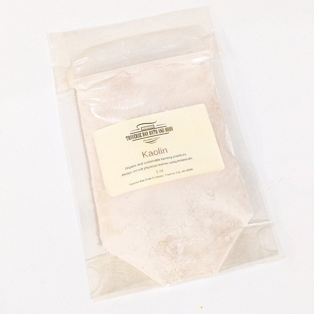 Traverse Bay Bath + Body / Sealed Kaolin Clay / 1oz / Soapmaking Cosmetics Craft